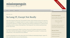 Desktop Screenshot of missionpenguin.com